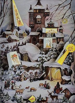 Nostalgischer Adventskalender "An der Burg" Inhalt