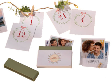 Retro Adventskalender mit Fotos Inhalt