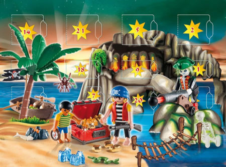 Playmobil 4164 - Adventskalender Piraten-Schatzhöhle Inhalt