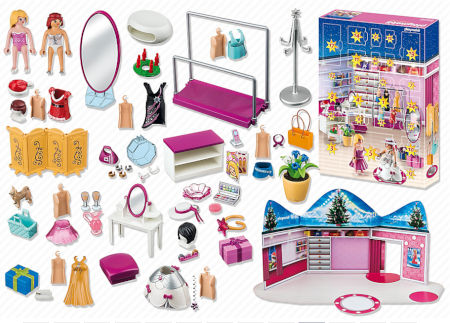 Inhalt PLAYMOBIL Adventskalender Ankleidespaß für die große Party