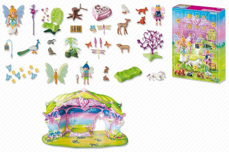 Inhalt Playmobil Adventskalender Einhorngeburtstag im Feenland