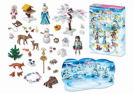 Inhalt PLAYMOBIL Adventskalender Eislaufprinzessin im Schlosspark