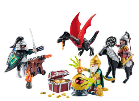 Inhalt PLAYMOBIL Adventskalender Kampf um den Drachenschatz