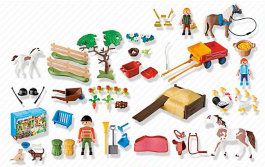 Inhalt PLAYMOBIL Adventskalender Reiterhof