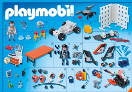 Inhalt Playmobil Adventskalender Spy Team Werkstatt