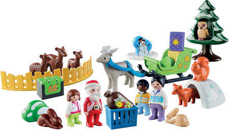 Dieses Bild hat ein leeres Alt-Attribut. Der Dateiname ist playmobil-adventskalender-waldweihnacht-der-tiere-inhalt-1.jpg