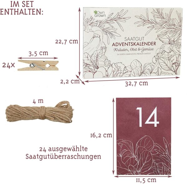 Samen Adventskalender OwnGrown 2020
