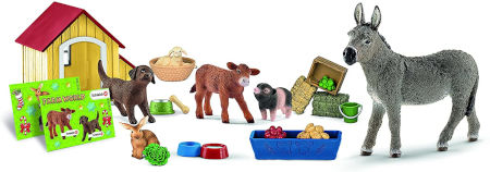 Inhalt Schleich Adventskalender Bauernhof 2017
