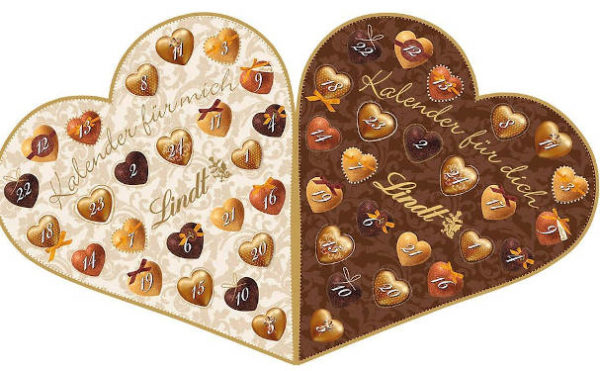 Schokolade Lindt & Sprüngli für Pärchen Adventskalender