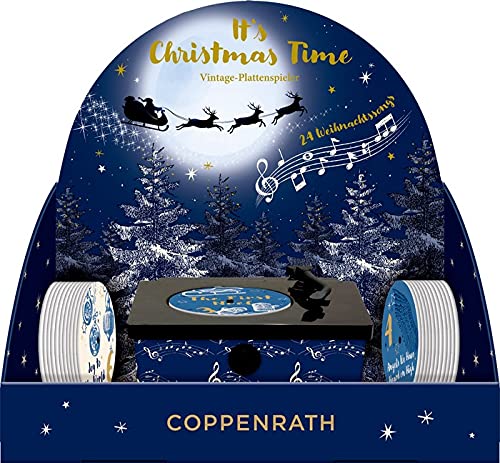 Sound-Adventskalender "It's Christmas Time": Vintage-Plattenspieler mit 24 Weihnachtssongs - Inhalt