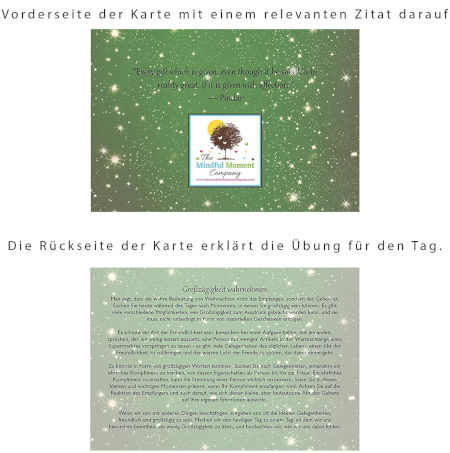 Inhalt The Mindful Moment Company Adventskalender